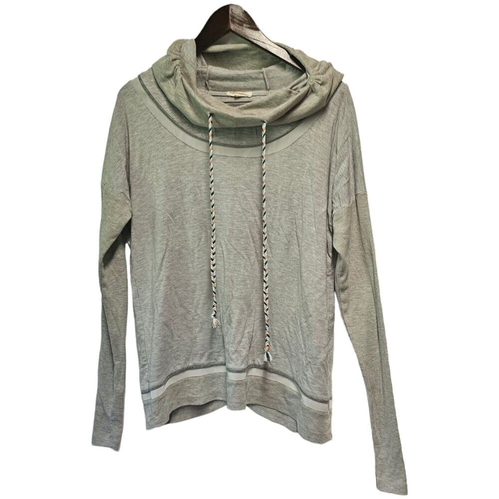 MYSTREE Sweatshirt Hooded Lightweight Gray LARGE Swoop Open Back‎